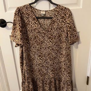 Leopard Print Tent Dress | Size XL